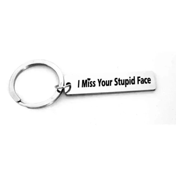 I miss Your Face Stainless Steel Keychain - Picture 1 of 2